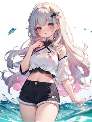 【标题】：黑色打底衫的夏日风情——打造清新自然的女性夏装搭配指南